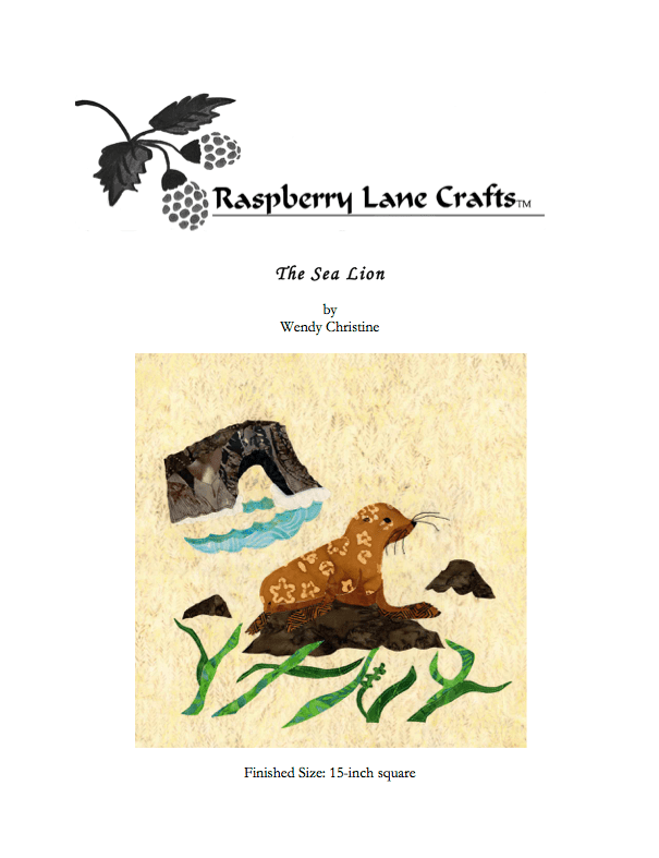 The Sea Lion Quilt Pattern Download - Raspberry Lane Crafts