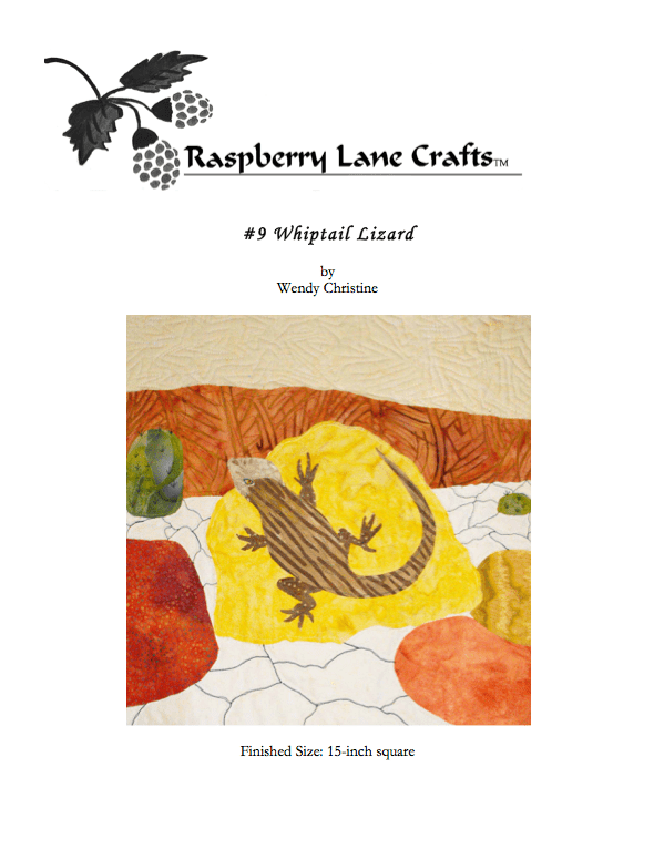 The Whiptail Lizard Quilt Pattern Download - Raspberry Lane Crafts