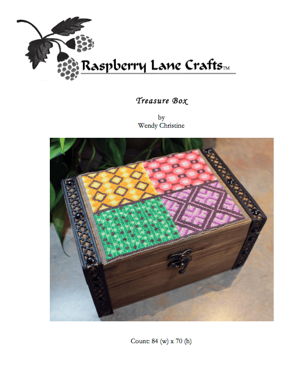 Treasure Box Cross Stitch Pattern Download - Raspberry Lane Crafts