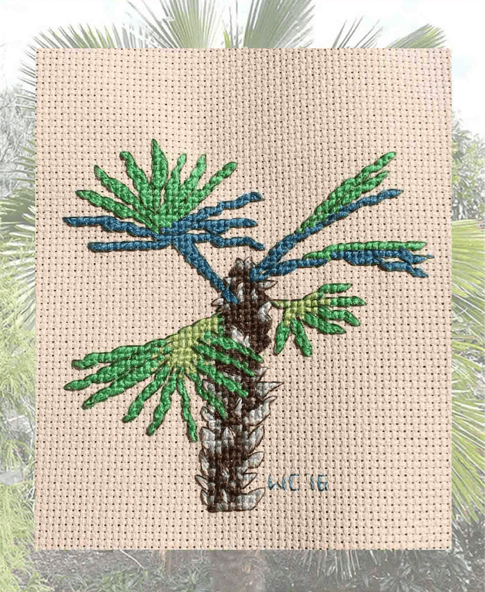 Tropical Palm Tree Cross Stitch Pattern Download - Raspberry Lane Crafts