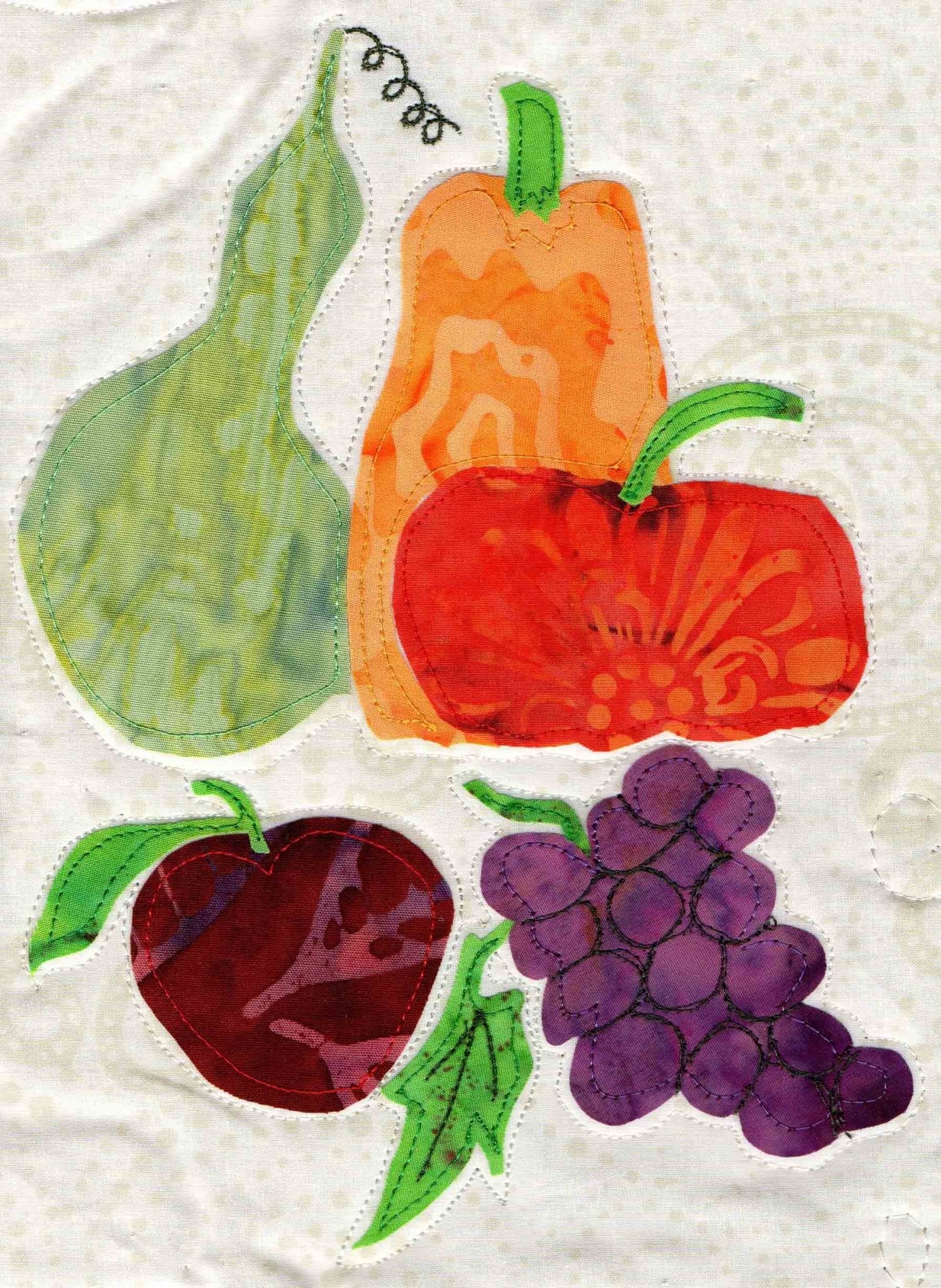 Turkey and Apples Table Runner Quilt Pattern Download - Raspberry Lane Crafts