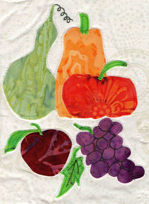 Turkey and Apples Table Runner Quilt Pattern Download - Raspberry Lane Crafts