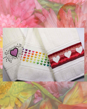 Valentine Towels Cross Stitch Pattern Download - Raspberry Lane Crafts