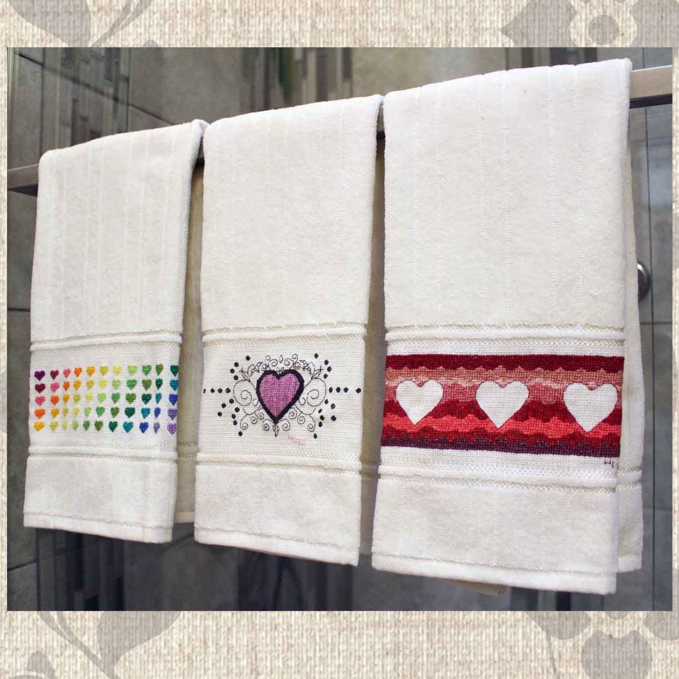 Valentine Towels Cross Stitch Pattern Download - Raspberry Lane Crafts