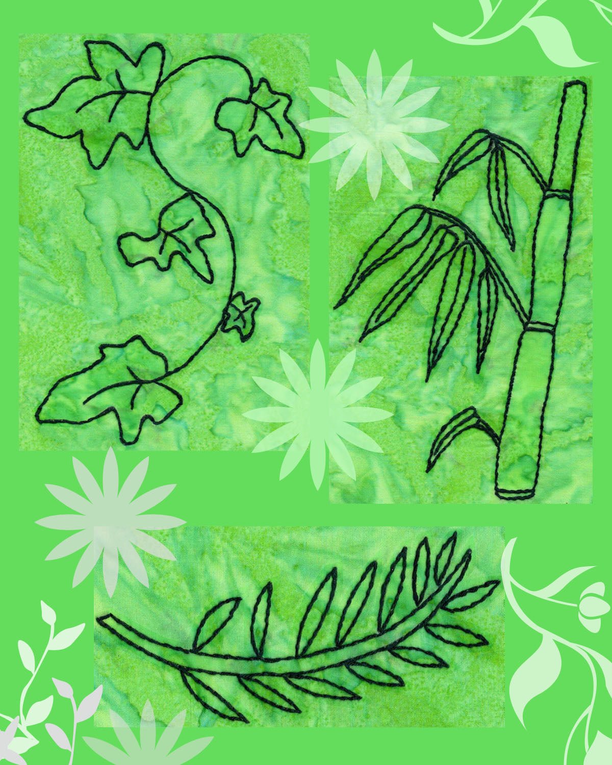 Verdant Leaves Embroidery Pattern Download - Raspberry Lane Crafts