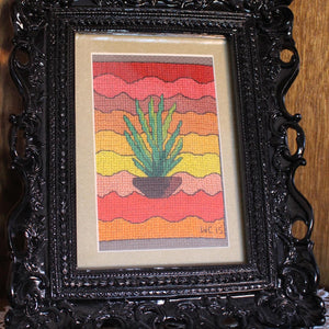 Yucca Pot Cross Stitch Pattern Download - Raspberry Lane Crafts